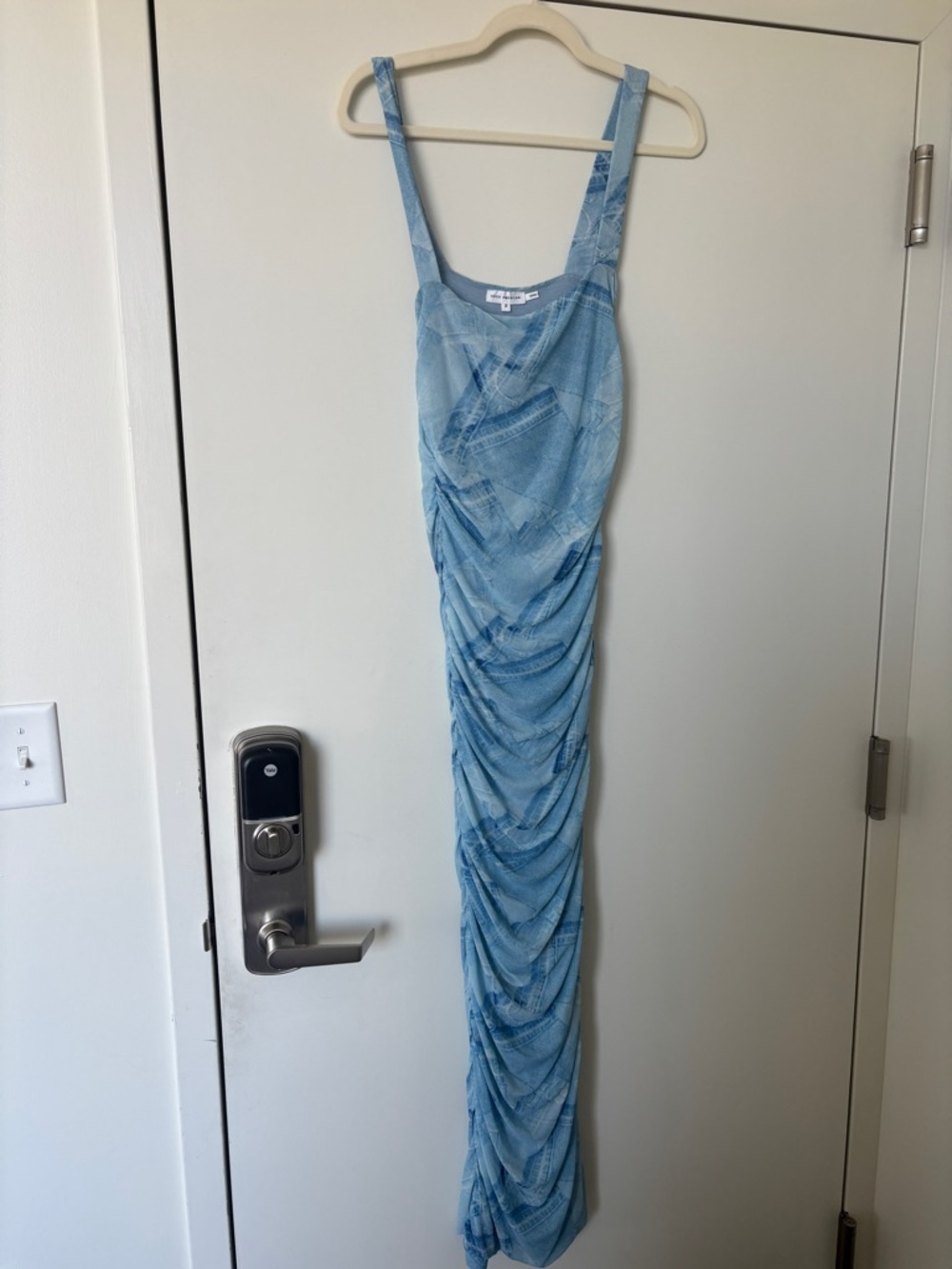 Good American Sky Blue Tank Maxi Dress